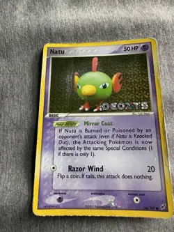 Natu 66/107 EX Deoxy Reverse Holo Stamped Pokemon TCG Damaged - Image 1