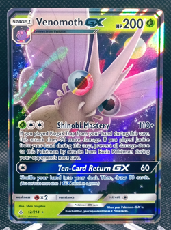 Venomoth GX 12/214 Ultra Rare Unbroken Bonds Pokemon TCG NM - Image 1