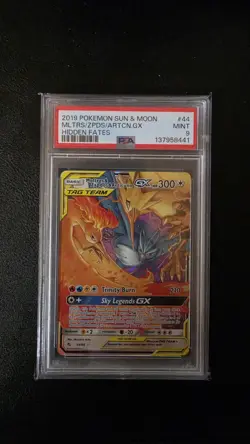Moltres Zapdos Articuno Pokemon Sun & Moon Hidden Fates 44/68 PSA 9 - Image 1