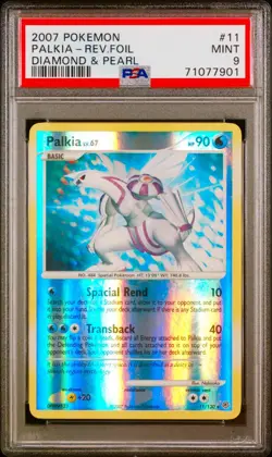 Palkia 11/130 Diamond and Pearl Reverse Holo Pokemon 2007 PSA 9 - Image 1