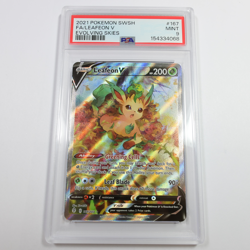 2021 PSA MINT 9 - Pokemon Evolving Skies 167/203 Leafeon V Full Art Card #61474B - Image 1