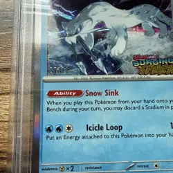 2024 Pokemon Surging Sparks #152 CHIEN-PAO PRERELEASE STAFF (STAMPED) PSA 9 - Image 2