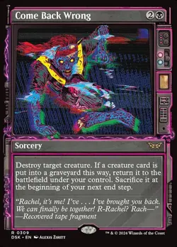 Come Back Wrong Showcase Foil - Duskmourn: House Of Horror MTG-NM - Image 1