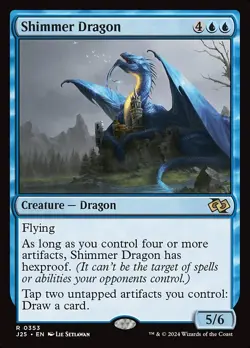 Shimmer Dragon Regular - Foundations Jumpstart MTG-NM - Image 1