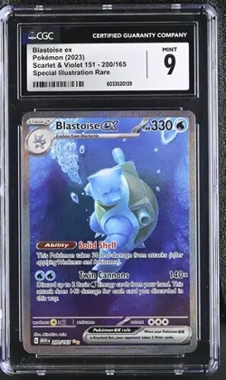 CGC 9 BLASTOISE EX 200 SIR 151 SPECIAL ILLUSTRATION RARE SCARLET VIOLET POKEMON - Image 1
