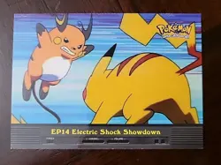 LP! Pokemon Topps EP14 Electric Shock Showdown TV Animation Blue Logo - Image 1