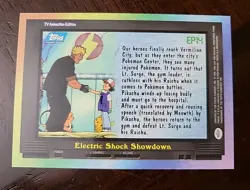 NM! Pokemon Topps EP14 Electric Shock Showdown TV Animation Blue Logo - Image 2