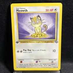Meowth 56/64 Pokemon Jungle 1st Edition 1999 Pokemon TCG - Image 1