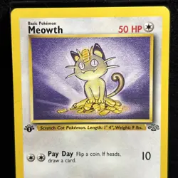 Meowth 56/64 Pokemon Jungle 1st Edition 1999 Pokemon TCG - Image 3