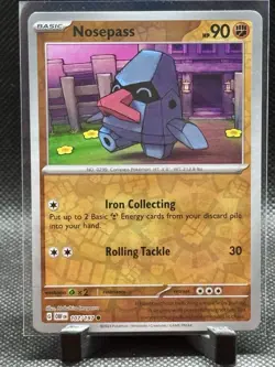 NOSEPASS 107/197 OBSIDIAN FLAMES POKEMON (REVERSE HOLO, NM) - Image 1