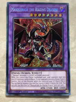 Yugioh - Masquerade the Blazing Dragon - Secret Rare - RA02-EN022 - Image 1
