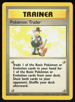 Pokemon Trader 77/102 Rare Base Set Unlimited Pokemon 01-10-26 - Image 1