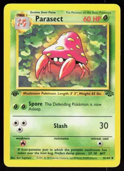 Parasect 41/64 Uncommon Jungle Pokemon 1st Edition 01-10-129 - Image 1