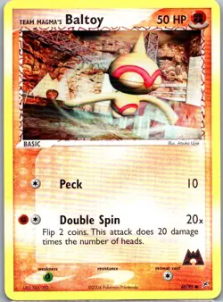 Pokemon TCG Team Magma's Baltoy Reverse Holo Team Magma vs Team Aqua 60/95 LP - Image 1