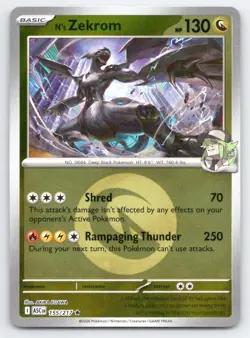 N's Zekrom (Energy Symbol Pattern) Ascended Heroes ASC REVERSE HOLO R 155/217 NM - Image 1