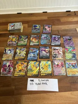 Pokemon TCG 1085 Card Lot V VMAX VSTAR EX Foil w/ Mew V, Charmander, Charmeleon - Image 1