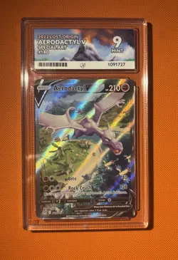 Pokemon TCG Aerodactyl V 180/196 Lost Origin 2022 Special Art Ace 9 Mint - Image 1