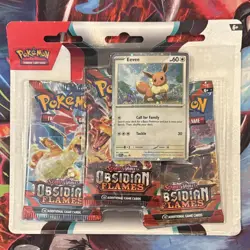 Obsidian Flames 3 pack blister+ Eevee Promo Pokemon TCG - Image 1