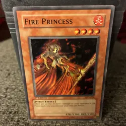 Yugioh Fire Princess LON-034 Super Rare 1st Edition LP - Image 1