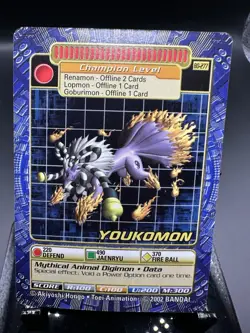 Youkomon BO-277 Digimon Digi-Battle Series 6 Trading Card - Image 1