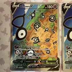 Pokemon TCG 2 Card Lot Foil Basic Unown V 177/195 English 2022 - Image 2