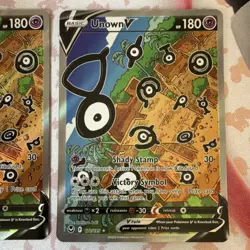 Pokemon TCG 2 Card Lot Foil Basic Unown V 177/195 English 2022 - Image 3