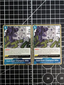 X2 One Piece Card Game TCG Gum-Gum Champion Rifle EB01-028 R M/NM Condition - Image 1