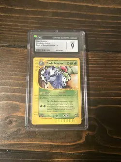 CGC Graded Pokemon Dark Ivysaur Best Of Game Promos 6 - CGC 9 E-reader Card - Image 1