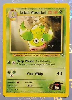 Erika's Weepinbell 049/132 Gym Heroes Pokemon Card NM - Image 1