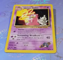 Sabrina's Slowbro 60/132 Gym Heroes Pokemon Card VLP - Image 3