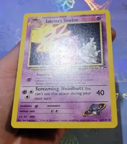 Sabrina's Slowbro 60/132 Gym Heroes Pokemon Card VLP - Image 4