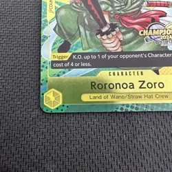 Roronoa Zoro (CS 2024 Event Pack) P-042 One Piece Promotion Cards Foil NM - Image 4
