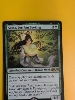 Azusa, lost but seeking . M21 Human Monk Magic the Gathering Card. rare - Image 1