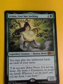 Azusa, lost but seeking . M21 Human Monk Magic the Gathering Card. rare - Image 2