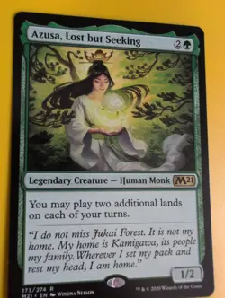 Azusa, lost but seeking . M21 Human Monk Magic the Gathering Card. rare - Image 3