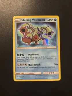 Pokemon TCG Shining Volcanion 27/73 Shining Holo Rare SM Shining Legends Card NM - Image 1