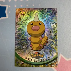 Topps TV Animation Edition Weedle #13 Bug Foil Pokemon Card DM Black Logo - Image 1