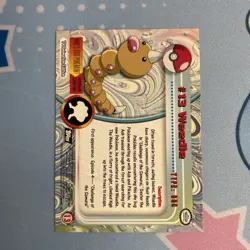 Topps TV Animation Edition Weedle #13 Bug Foil Pokemon Card DM Black Logo - Image 2