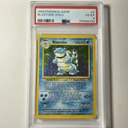 Pokemon Blastoise Holo Rare 2/102 Base Set PSA 4 Card English - Image 1