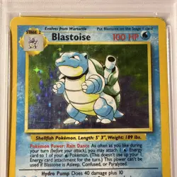 Pokemon Blastoise Holo Rare 2/102 Base Set PSA 4 Card English - Image 2