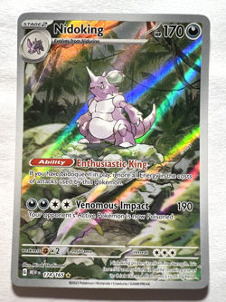 Pokemon TCG Nidoking Scarlet & Violet 151 Illustration Rare Card 174/165 (#2) - Image 1