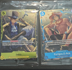 Bandai One Piece Card Game Promo 2-Card Lot: Sabo & Portgas D Ace P-073 P-074 - Image 1