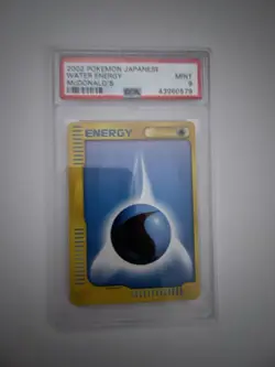 PSA 9 Water Energy Mcdonalds Promo 2002 Japanese Pokemon Card - Image 1
