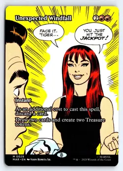 Unexpected Windfall (Borderless) 29 Marvel Universe Eternal-Legal Magic NM - Image 1