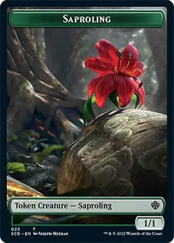 4x Saproling/Human Warrior Token, Starter Commander Tokens, MTG, 4 pack, Magic - Image 1
