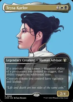 Magic The Gathering MTG TEYSA KARLOV BORDERLESS Commander Masters NM Near Mint - Image 1