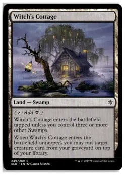 MTG Witch's Cottage - Throne of Eldraine Lightly Played English Playset (x4) - Image 1