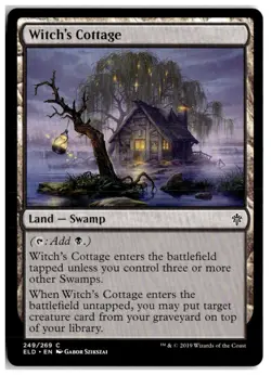 MTG Witch's Cottage - Throne of Eldraine Lightly Played English Playset (x4) - Image 3