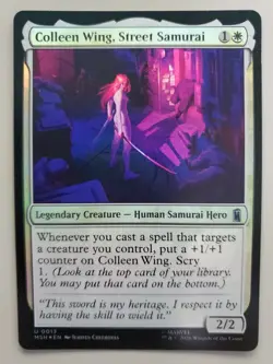MTG Colleen Wing, Street Samurai Marvel Super Heroes Foil Uncommon - Image 1