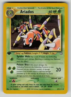 Ariados 27/111 Uncommon Neo Genesis Pokemon 1st Edition LP - Image 1